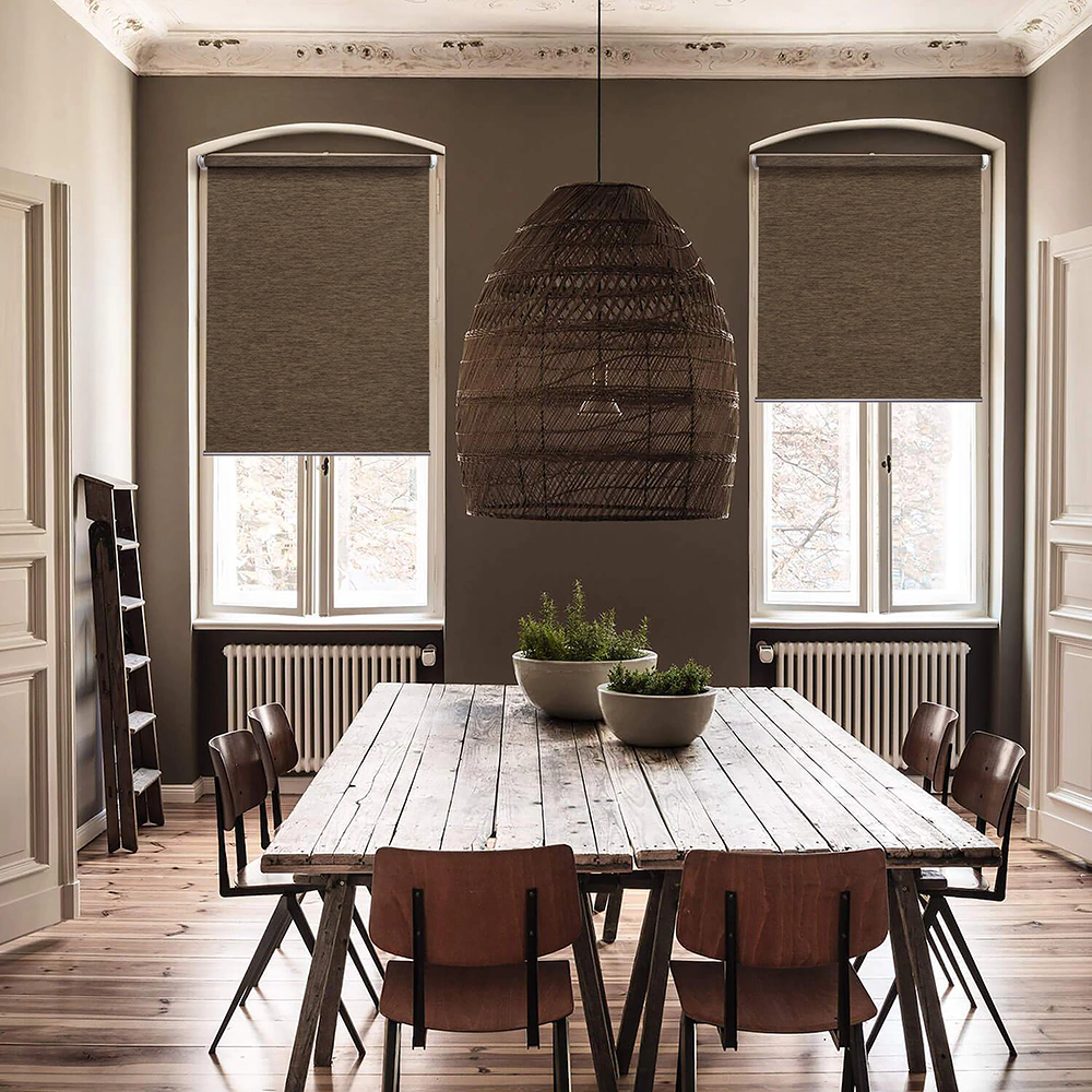 Рулонная штора тканевая Техас 140х175 см мокко