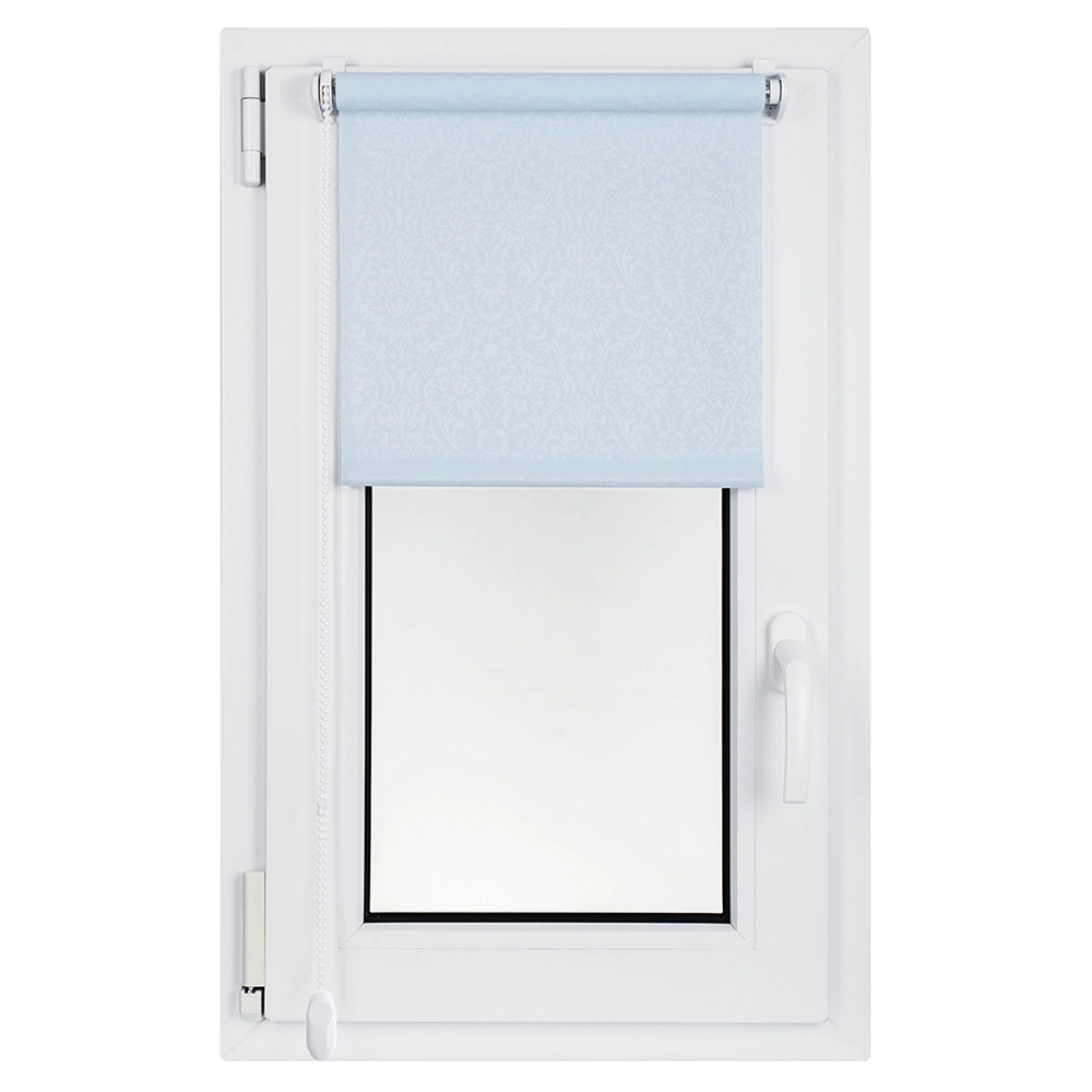 Рулонная штора тканевая мини Астер 58х170 см голубая