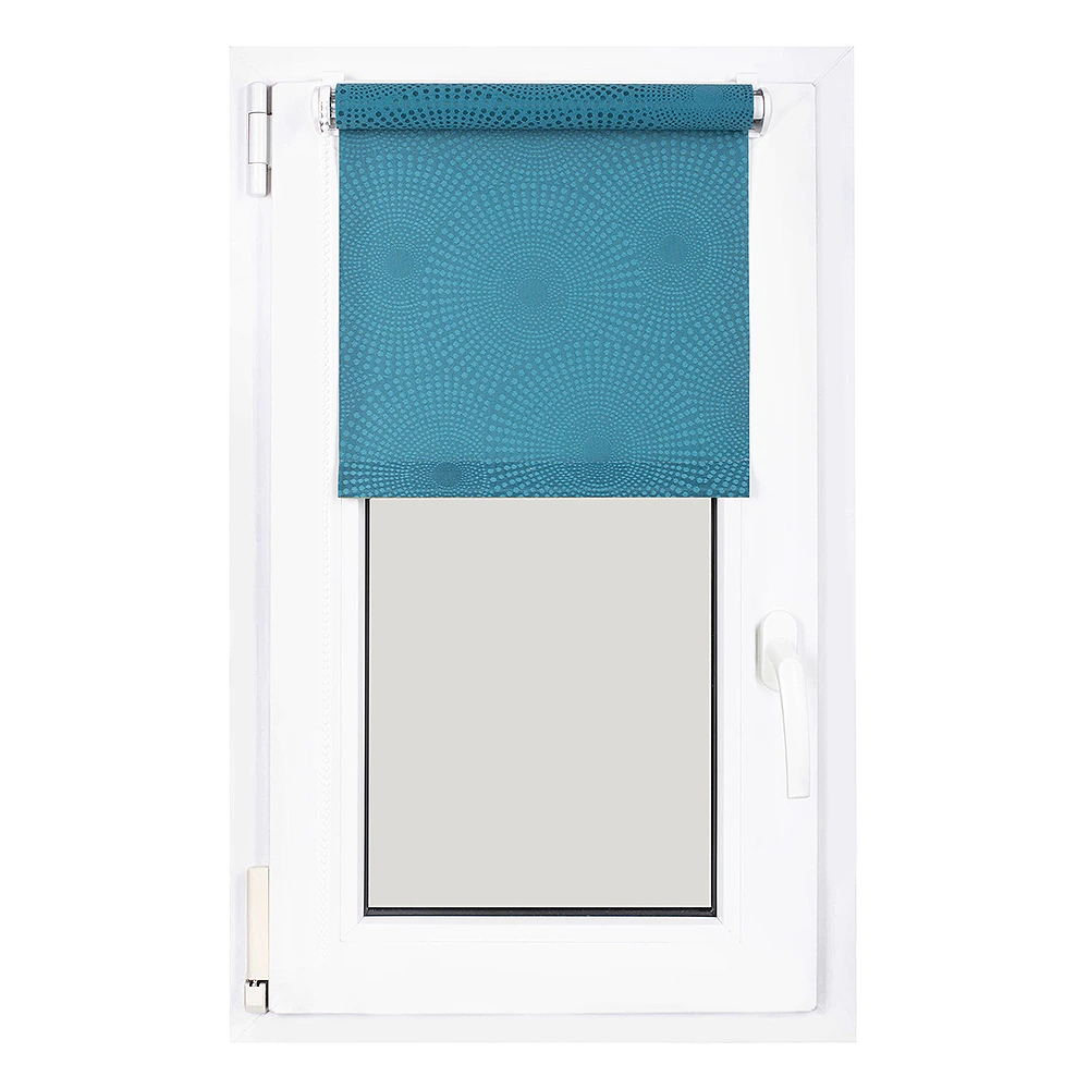 Рулонная штора тканевая Сан 120х170 см синяя