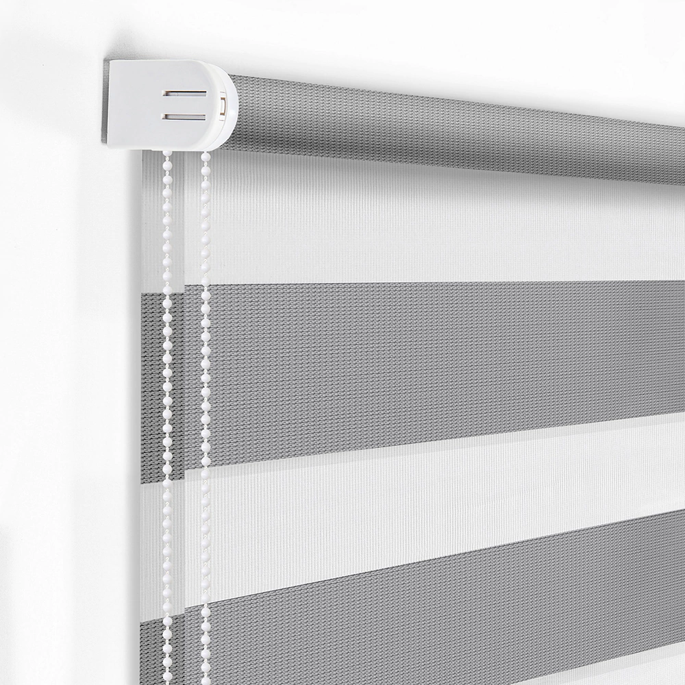 Штора рулонная MIAMOZA День-ночь светонепроницаемая 80х170 см серо-бежевая