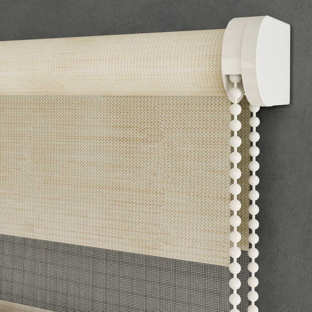 Штора рулонная Зебра День-ночь 50х160 см светло-бежевая