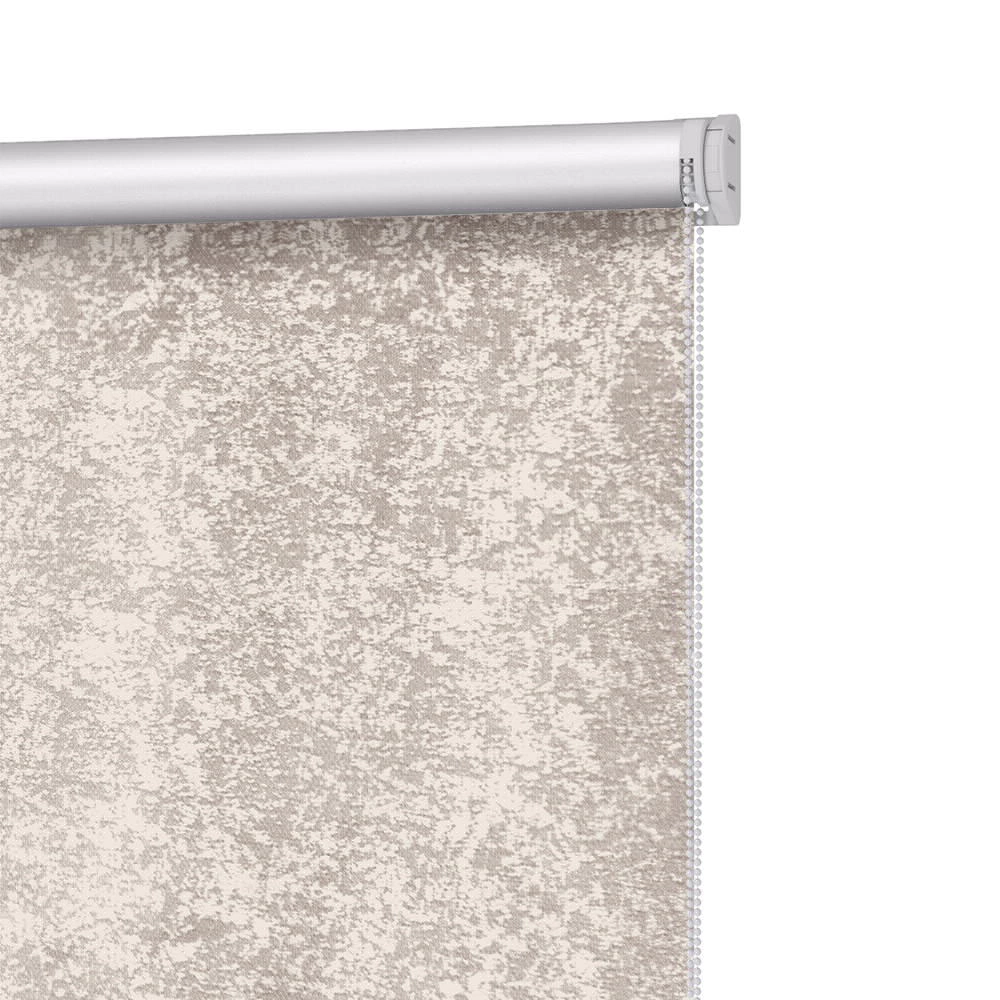 Рулонная штора светонепроницаемая Марбл 140х160 см бежевая