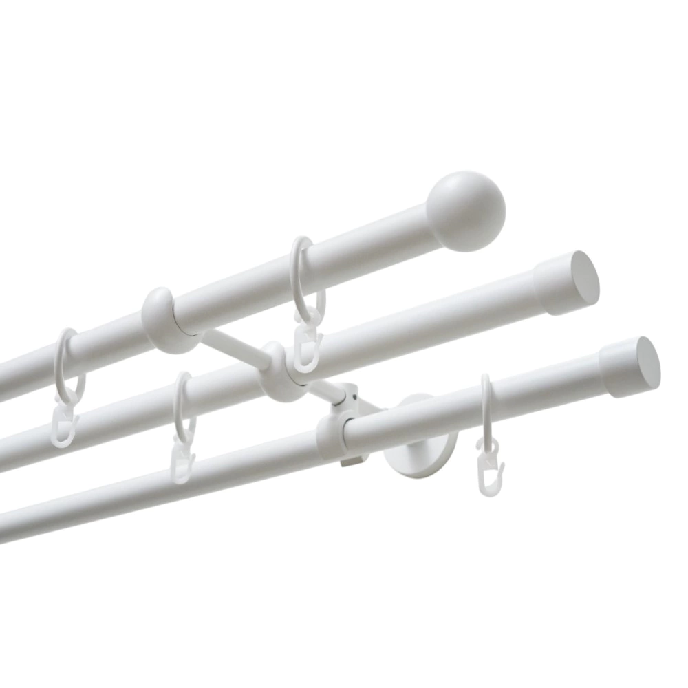 Дополнительный держатель штанги d20 мм белый матовый