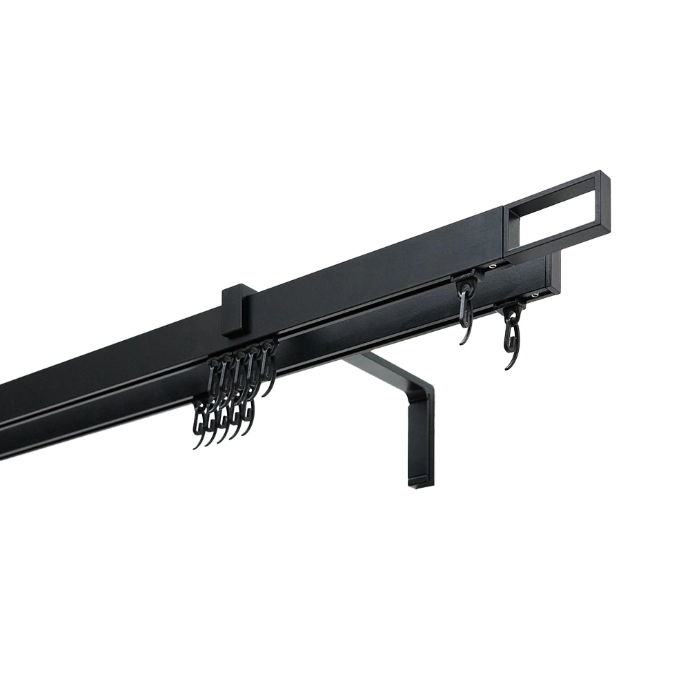 Держатель для профиля Квадро 2-рядный черный матовый