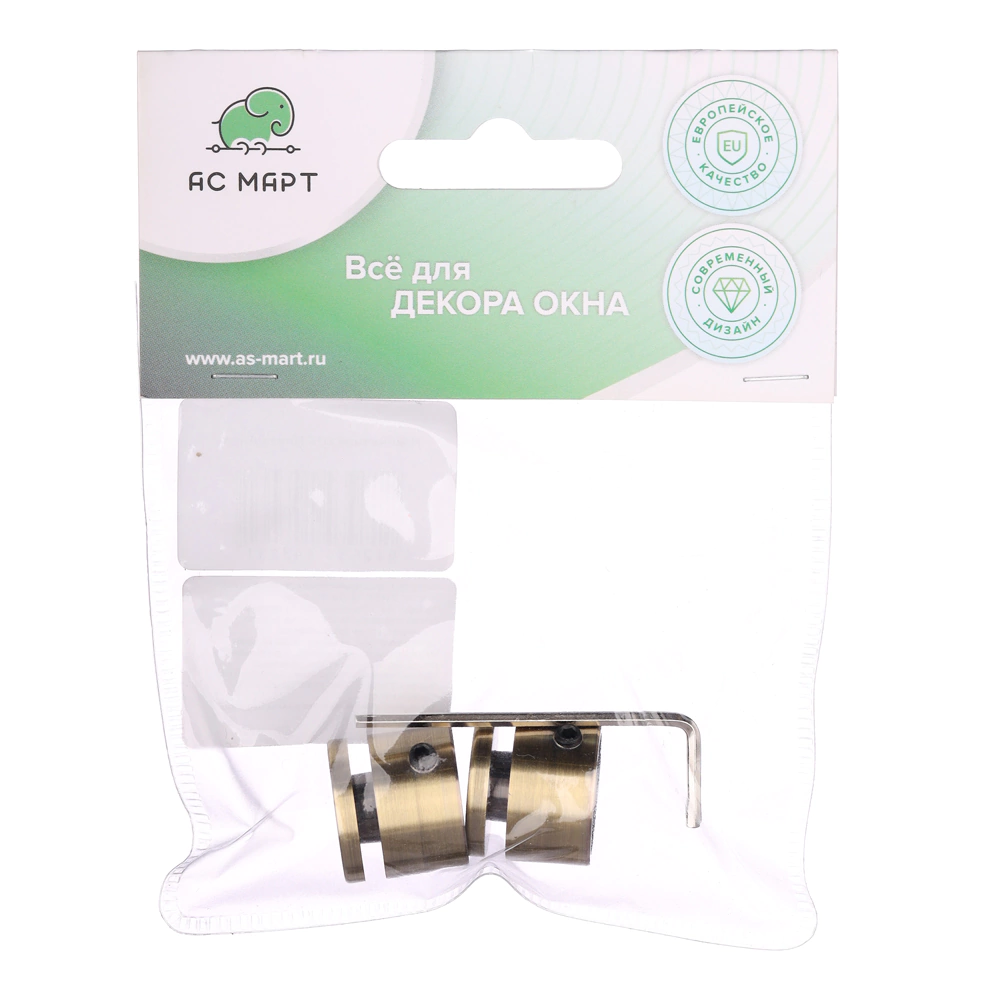 Наконечник d16 мм Плаза золото антик 2 шт