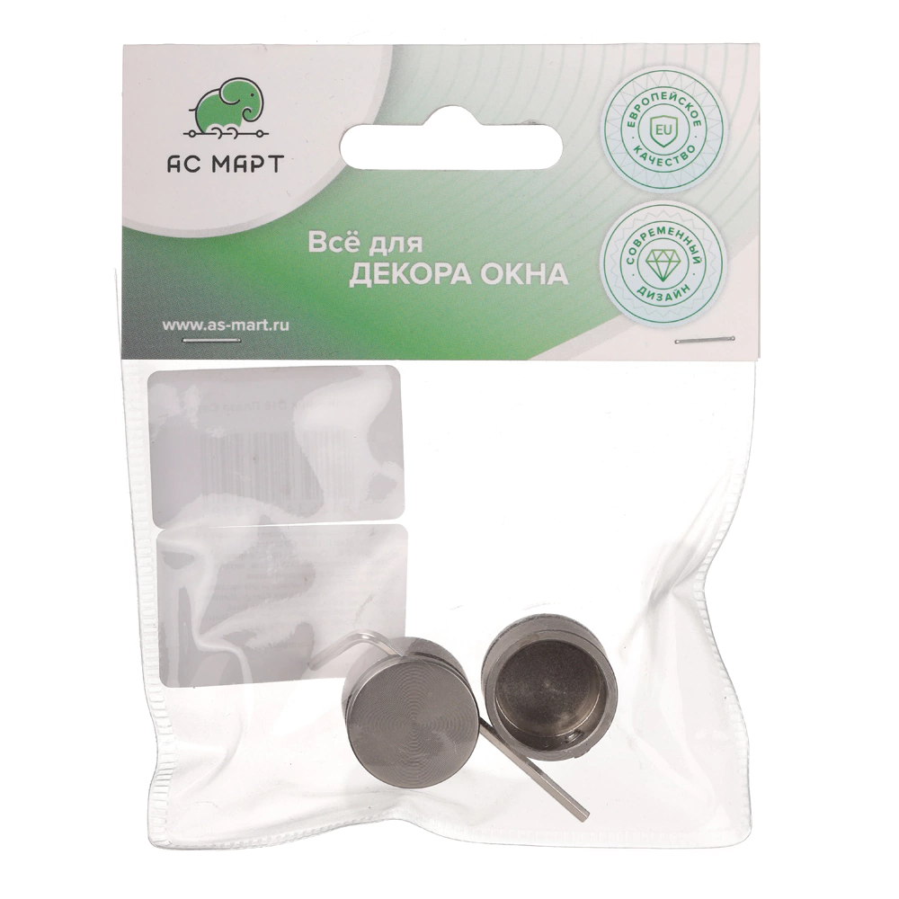 Наконечник d16 мм Плаза никель-сатин 2 шт