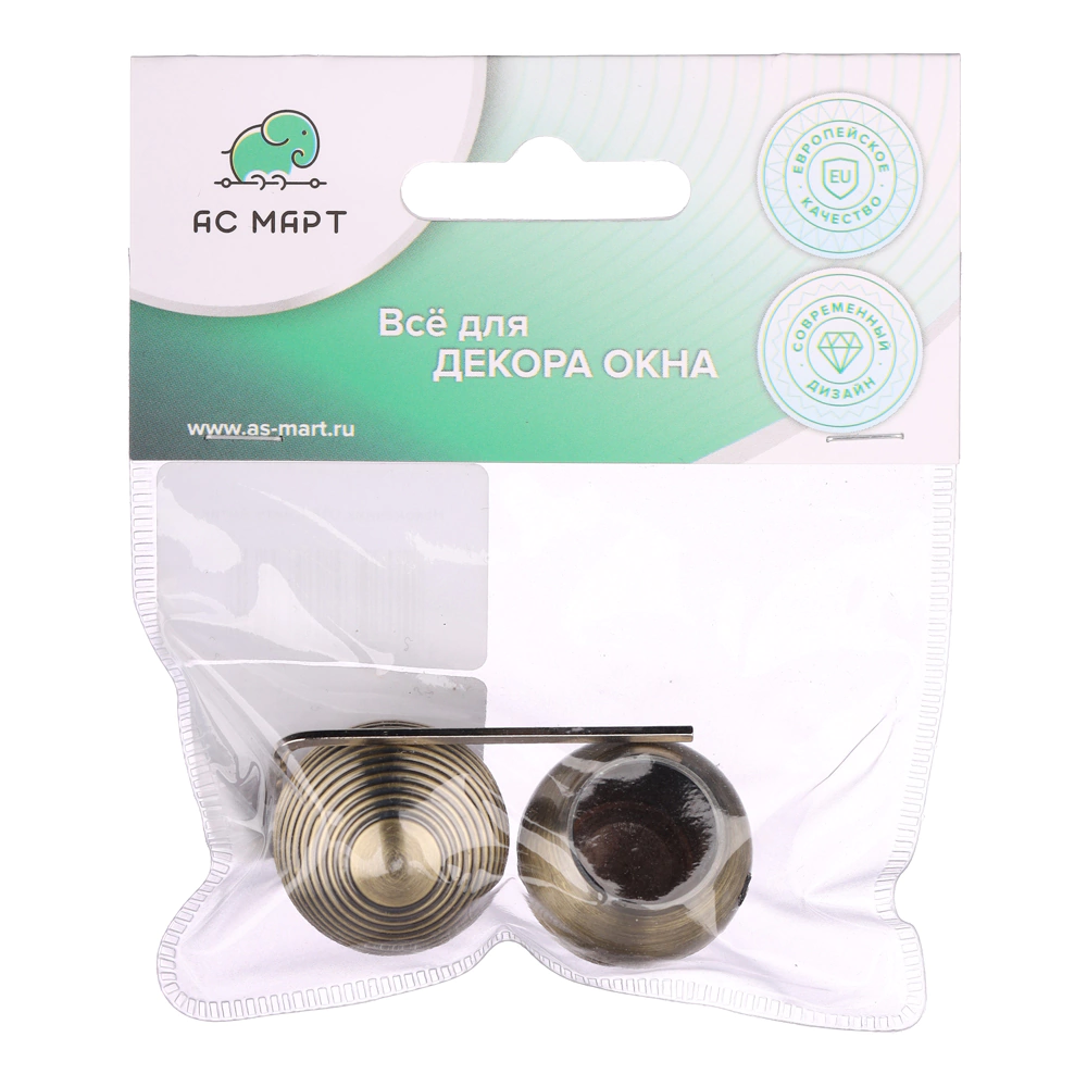 Наконечник d16 мм Снитч золото антик 2 шт