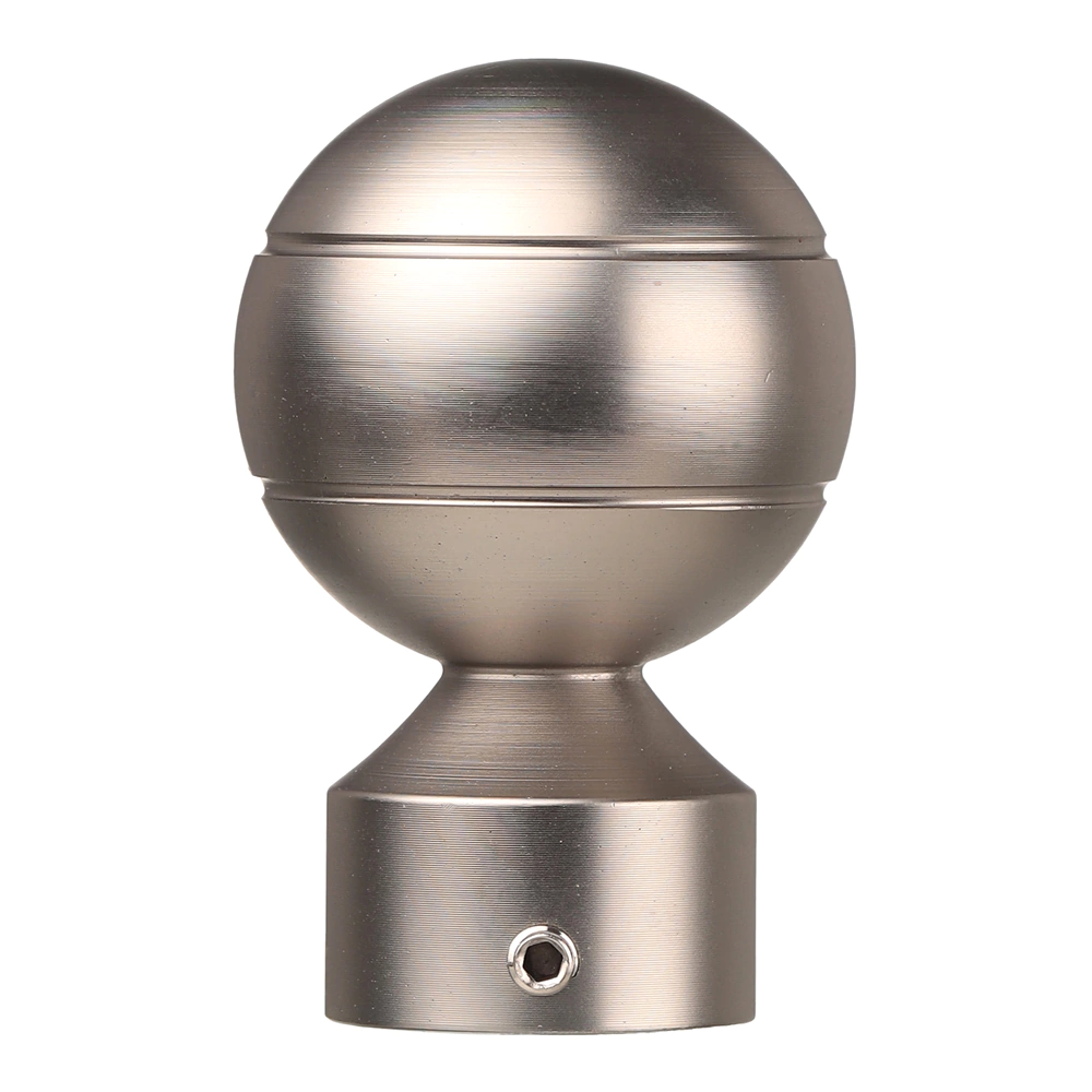 Наконечник d16 мм Шар рифленый никель-сатин 2 шт