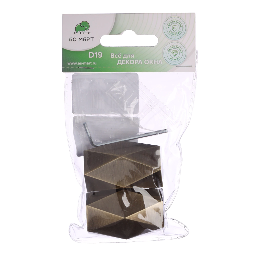 Наконечник d19 мм Арт золото антик 2 шт