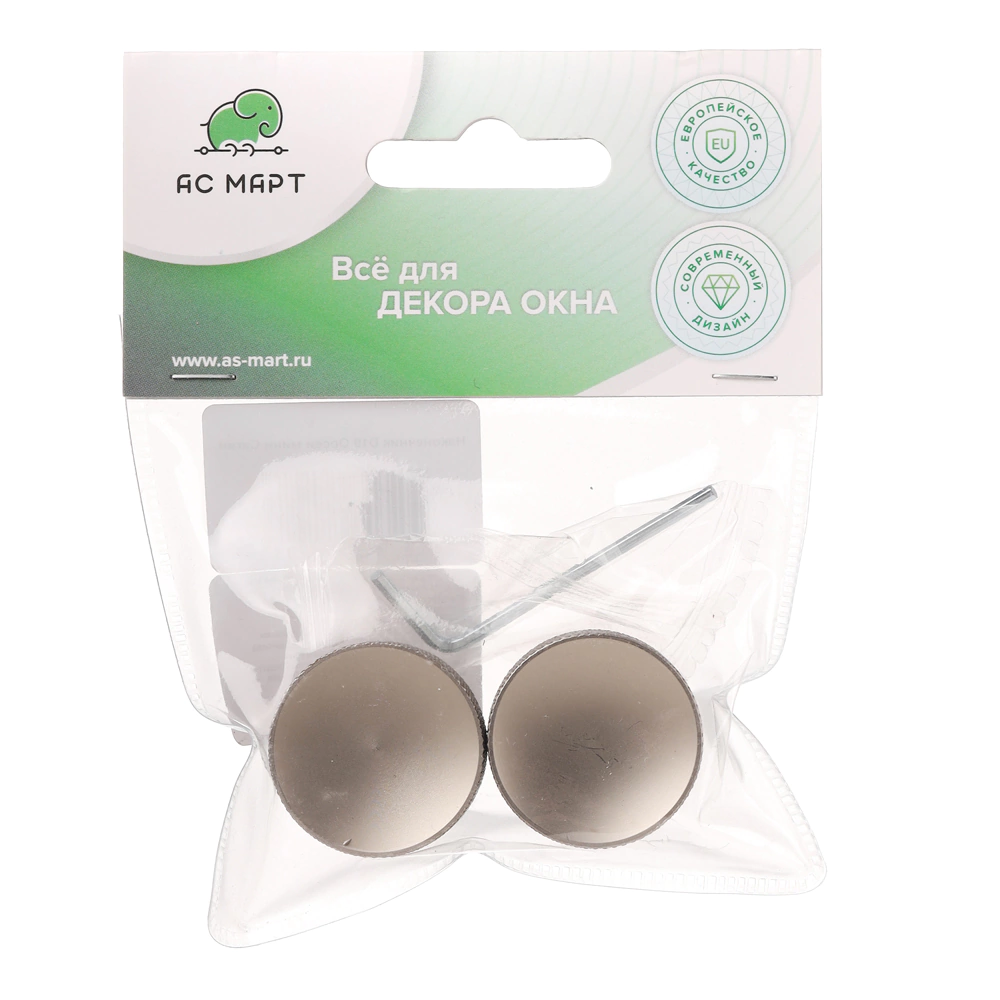 Наконечник d19 мм Орсей Мини никель-сатин 2 шт