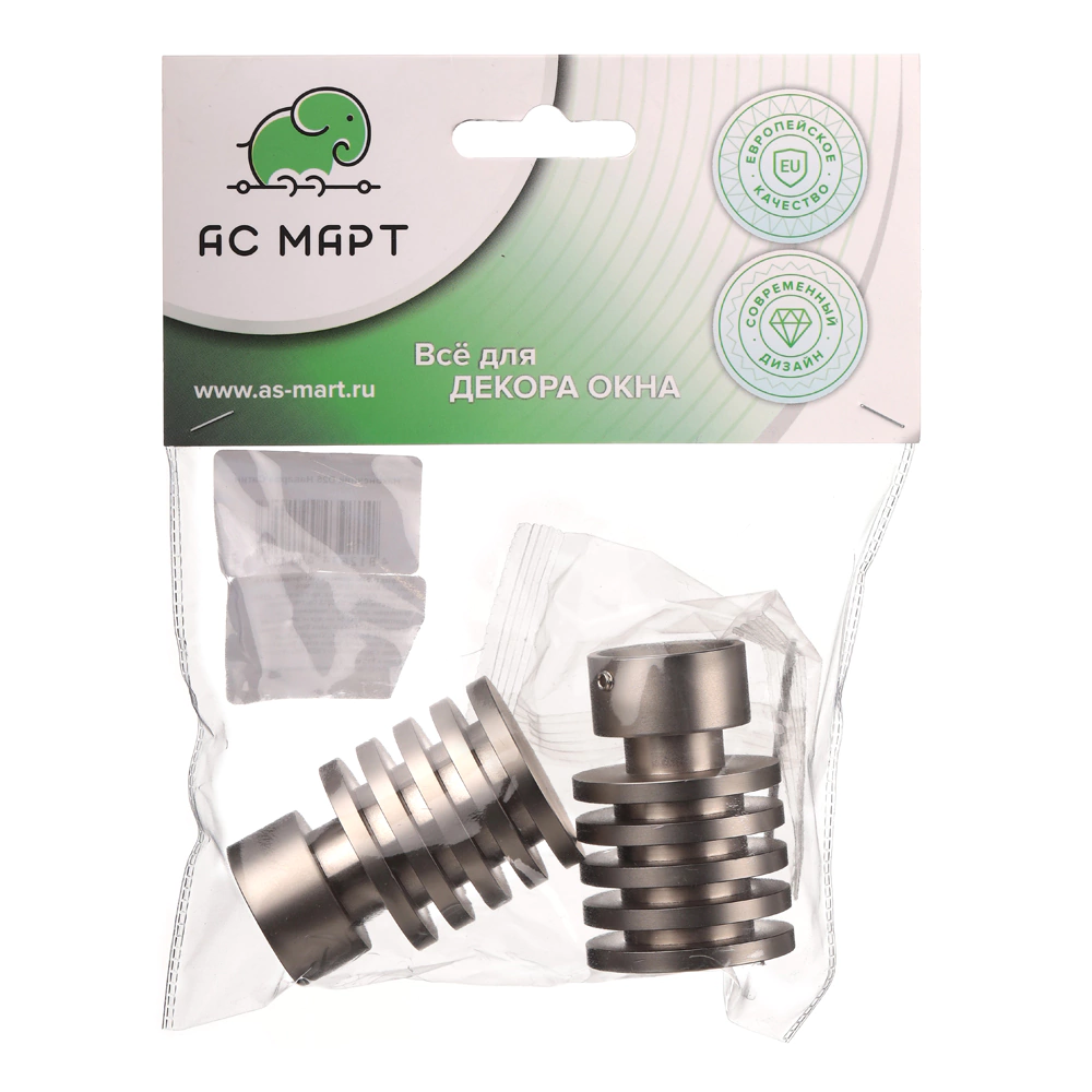 Наконечник d25 мм Наварра никель-сатин 2 шт