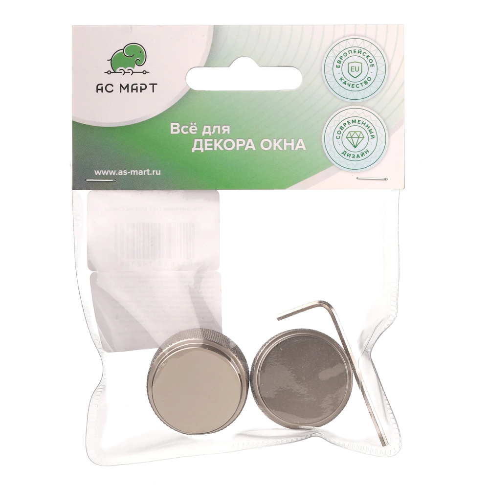 Наконечник d25 мм Орсей никель-сатин 2 шт