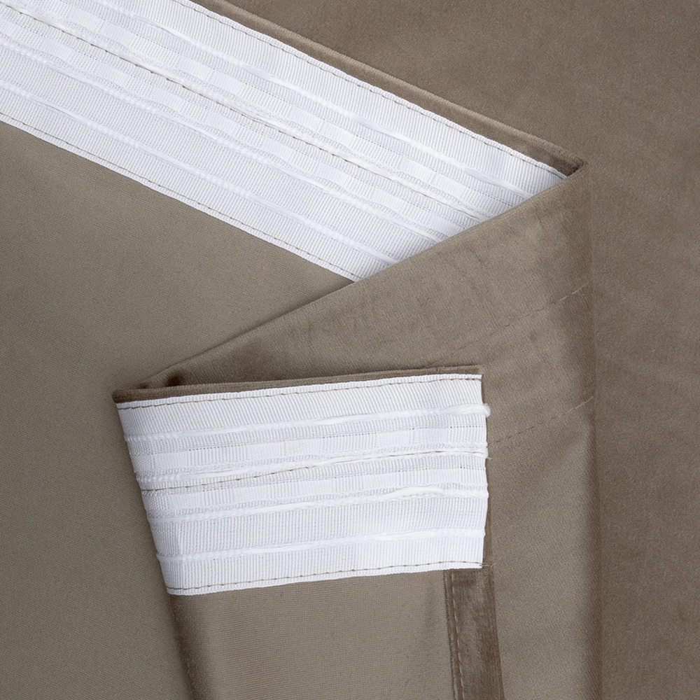 Штора Бархат 180х280 см коричневая