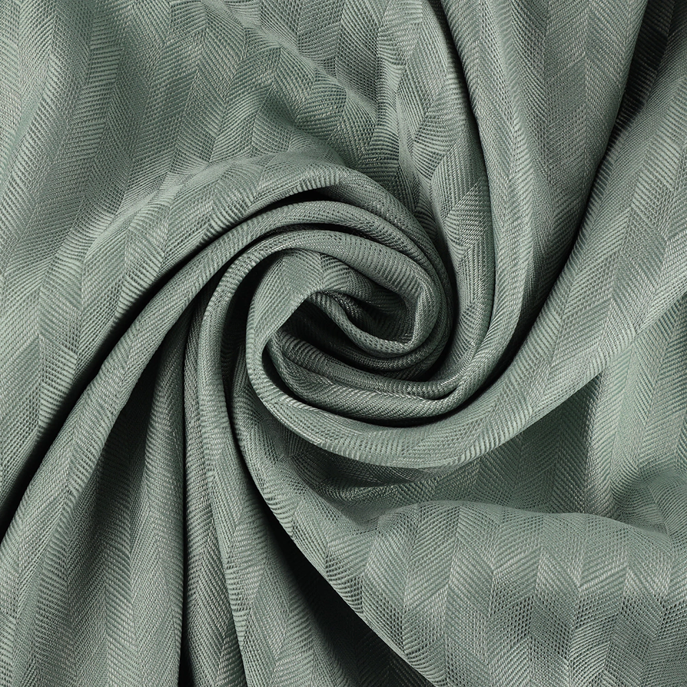 Штора NEODECO жаккард 200х280 см зеленая