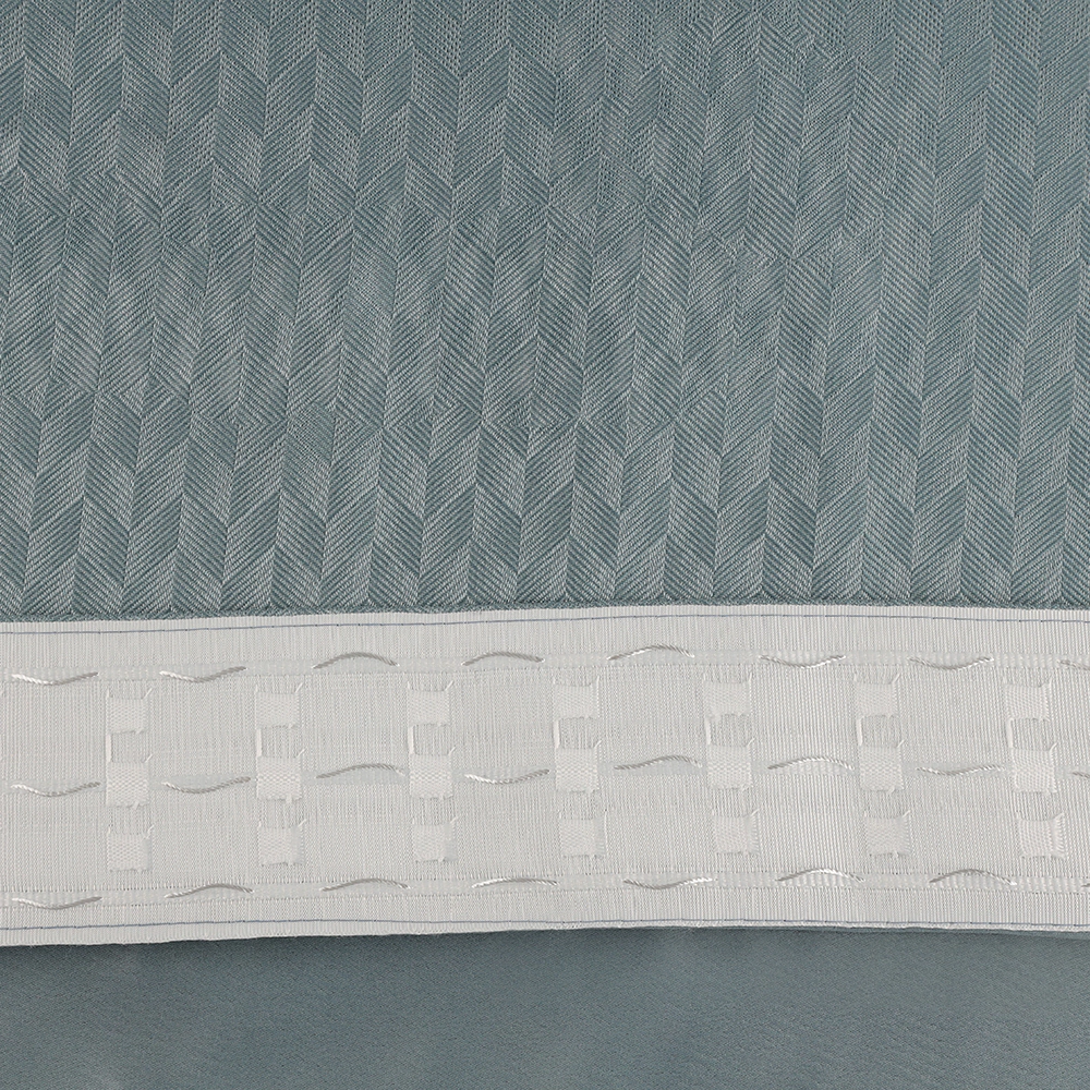 Штора NEODECO жаккард 200х280 см синяя