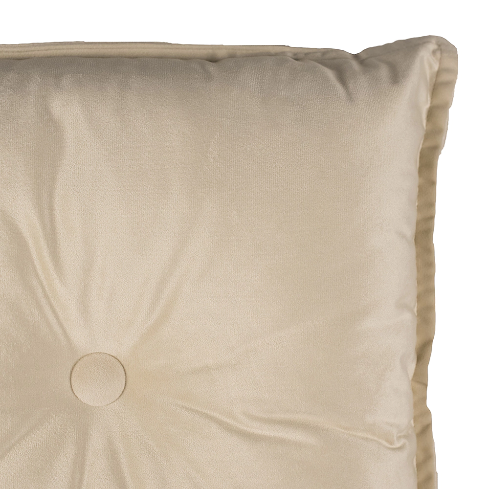 Подушка декоративная с пуговицей 45х45 см кремовая