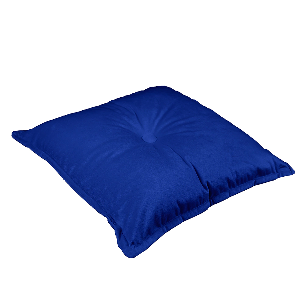 Подушка декоративная с пуговицей 45х45 см синяя