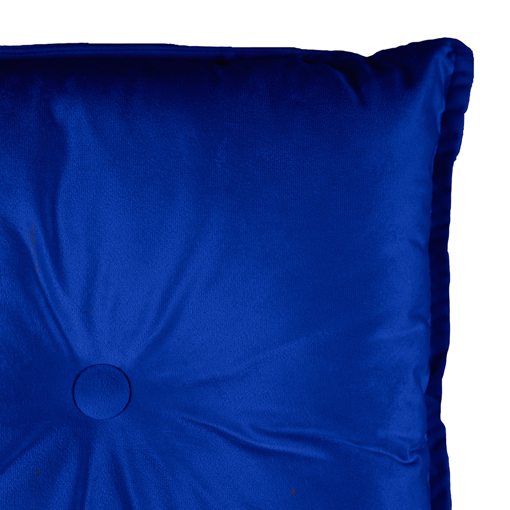 Подушка декоративная с пуговицей 45х45 см синяя