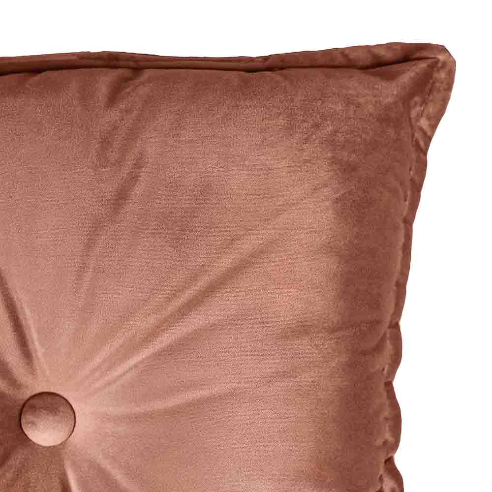 Подушка декоративная с пуговицей 45х45 см коричневая