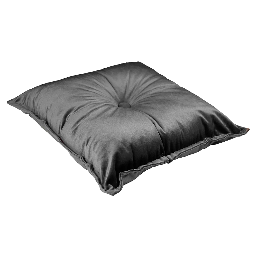 Подушка декоративная с пуговицей 45х45 см графит