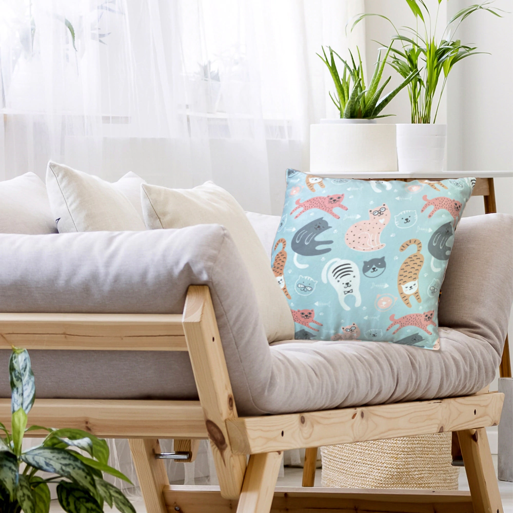 Подушка декоративная Коты 45х45 см