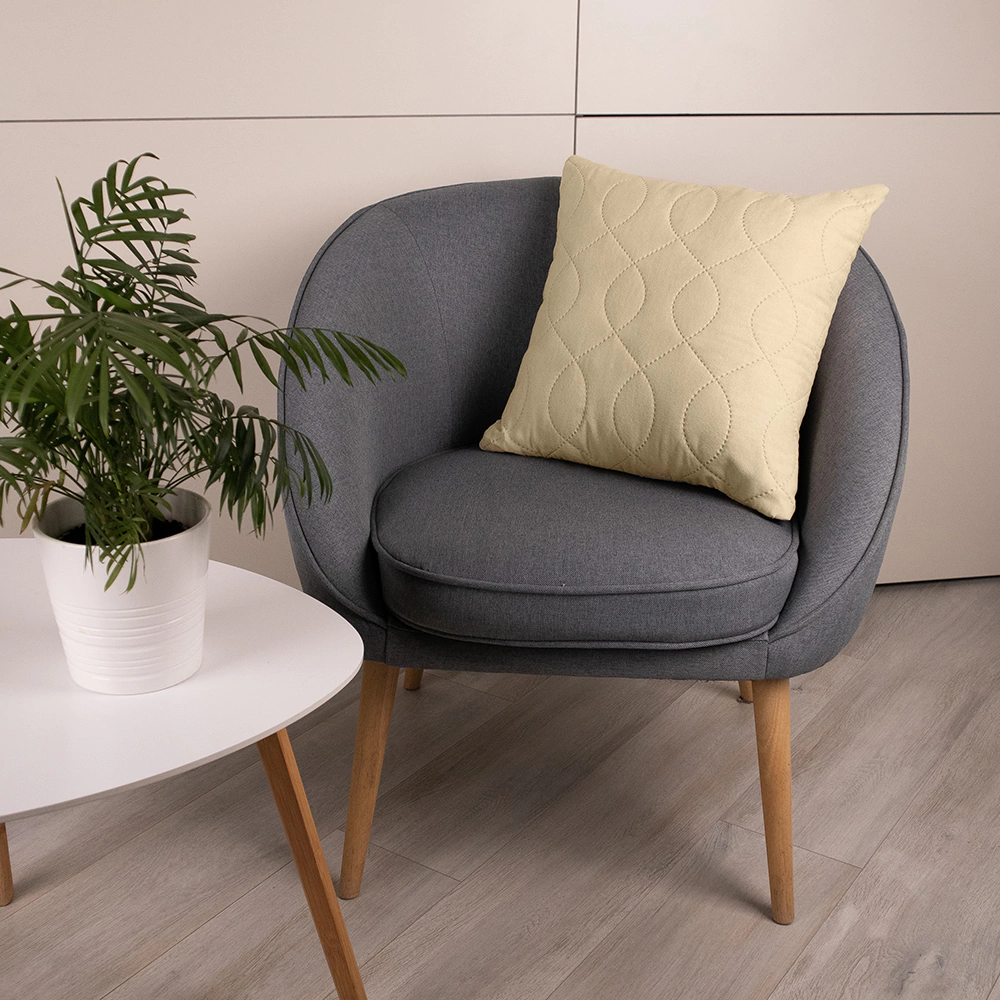 Подушка декоративная SCANDI замша кремовая 45х45 см