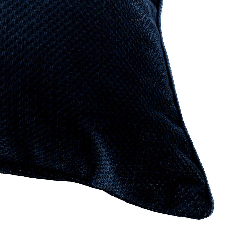 Подушка декоративная Грид темно-синяя 45х45 см