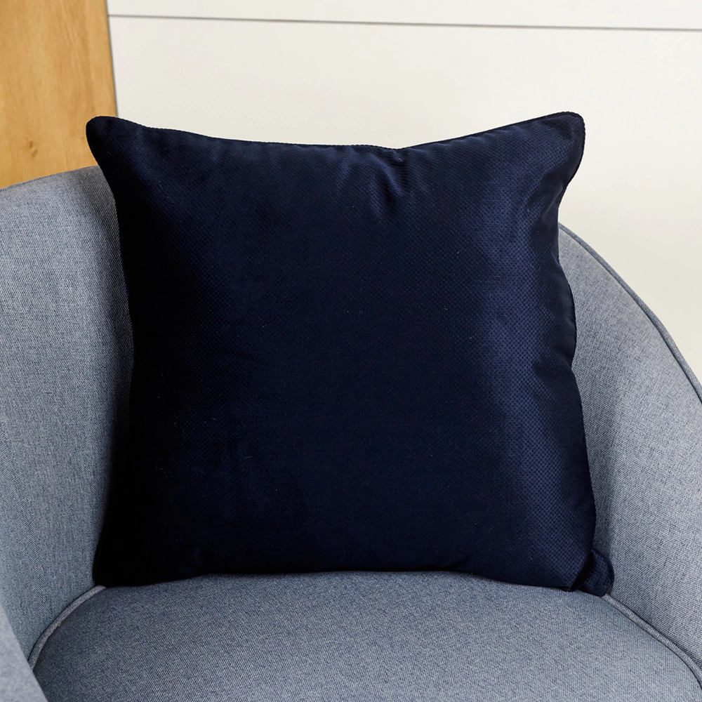 Подушка декоративная Грид темно-синяя 45х45 см