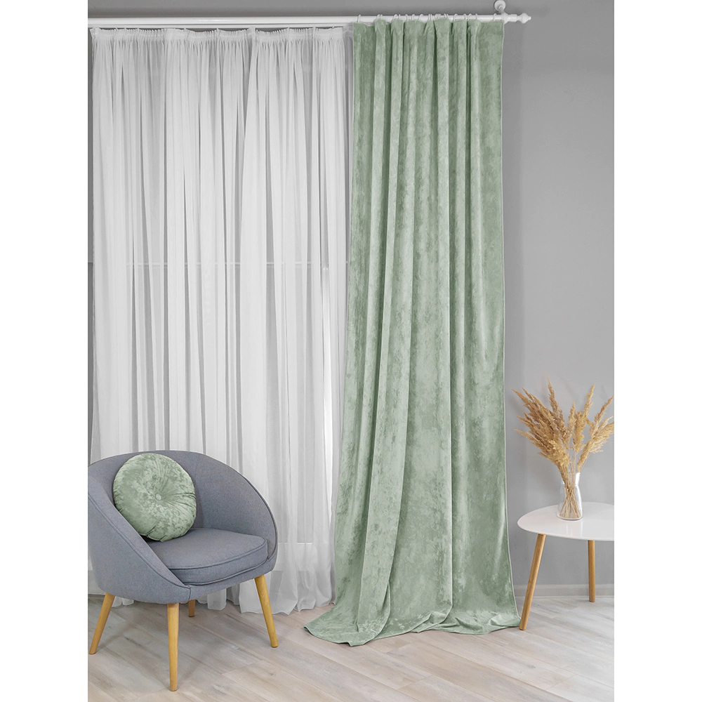 Штора ASTI 145х280 см зеленая