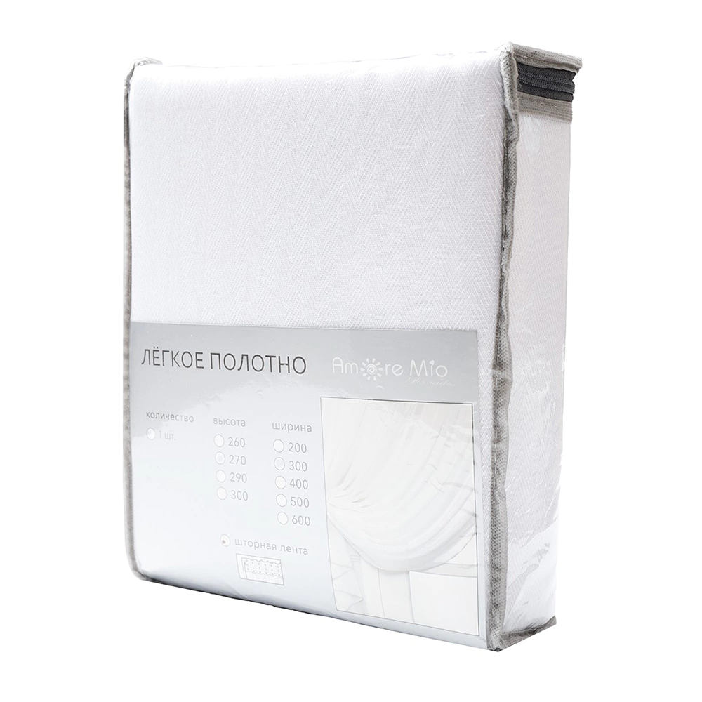 Тюль Лен Елочка 300х270 см белый