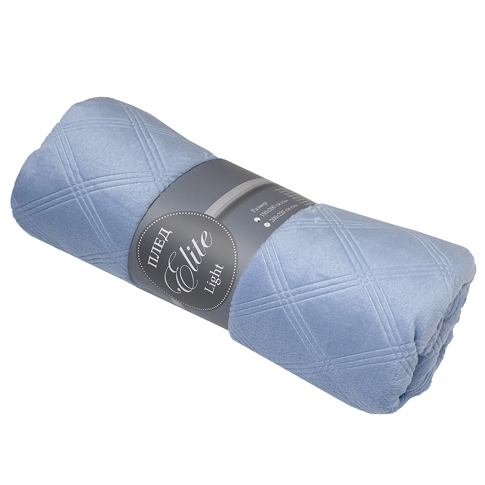 Плед Линии 150х200 см голубой