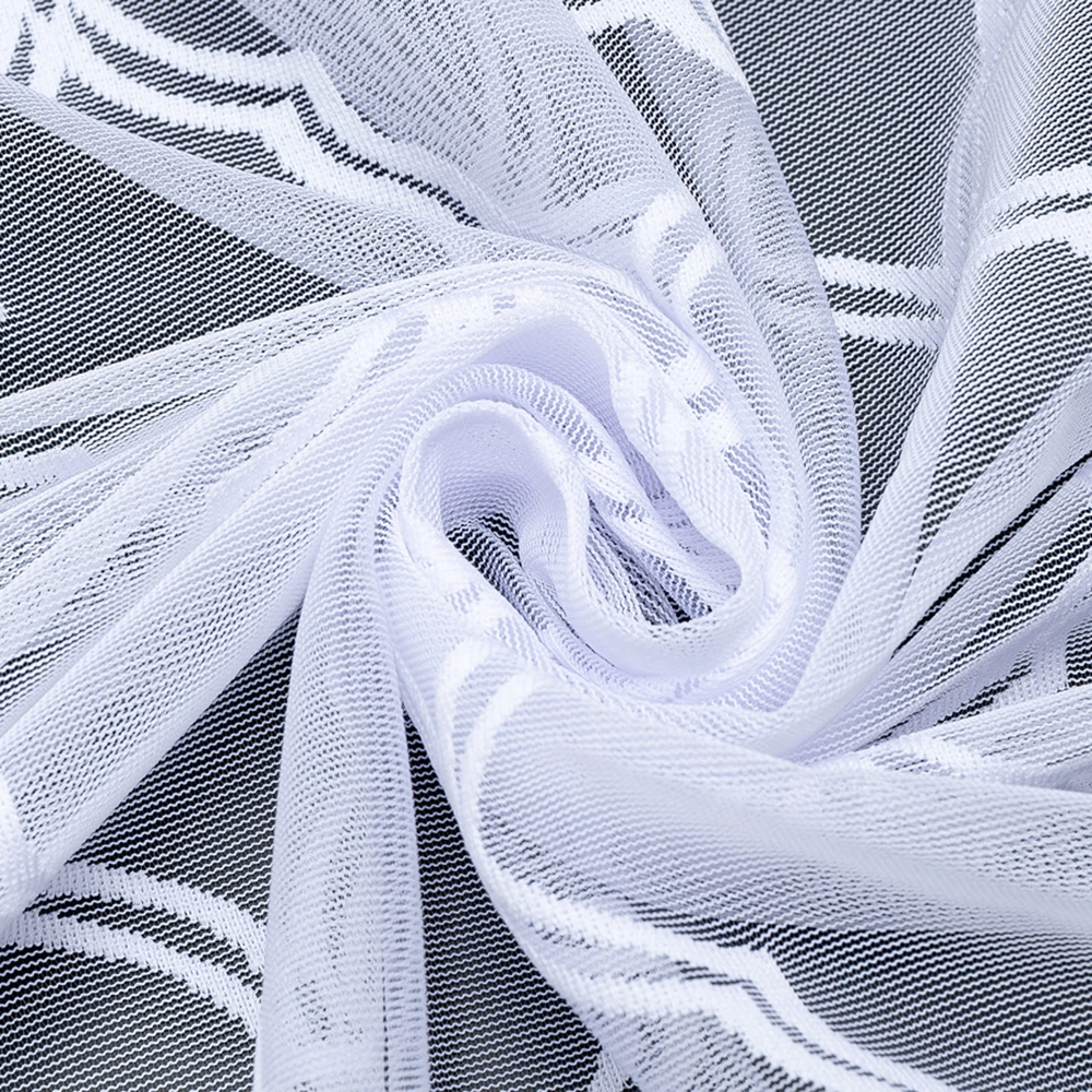 Тюль Сетка жаккард 300х260 см белый