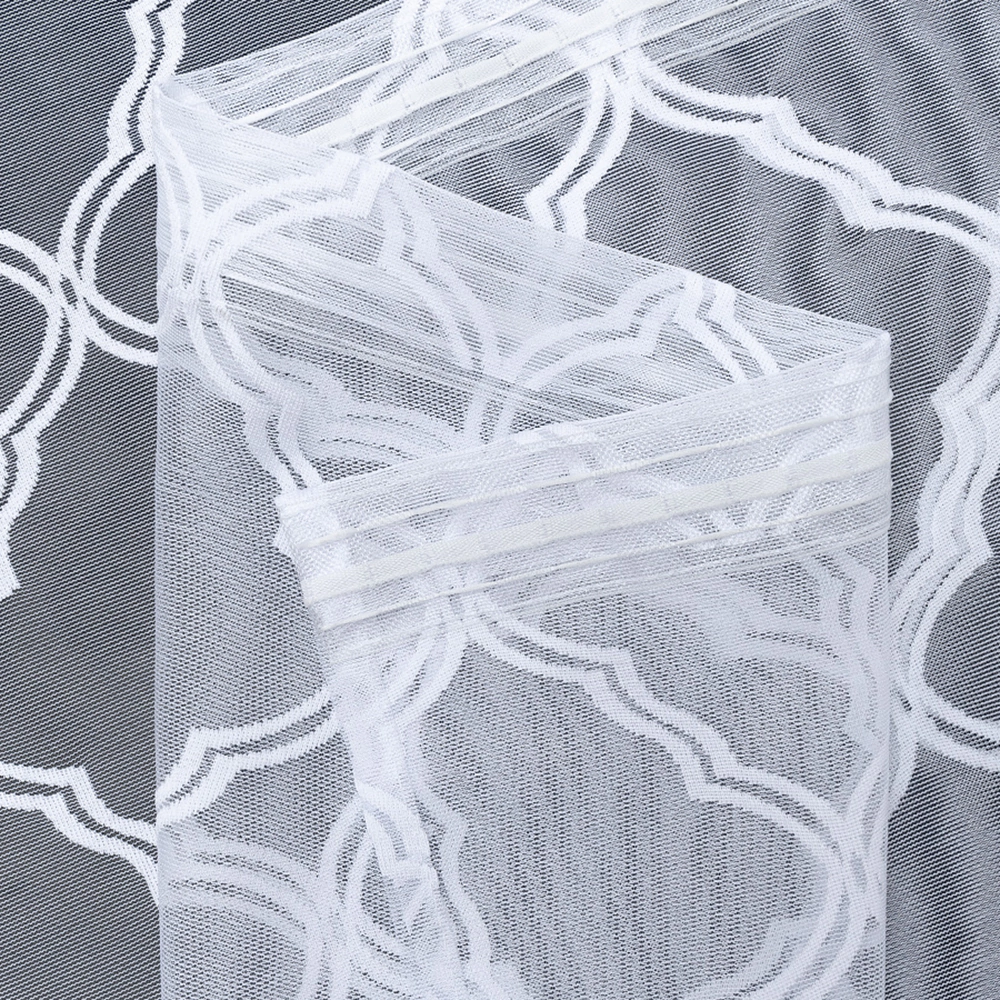 Тюль Сетка жаккард 300х260 см белый