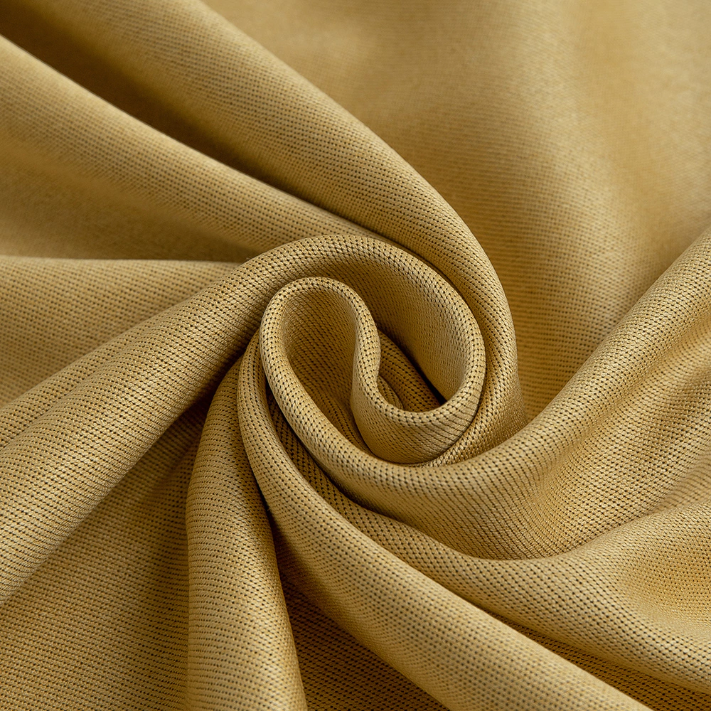 Штора Блэкаут 80% Эко Твид 200х270 см горчичная