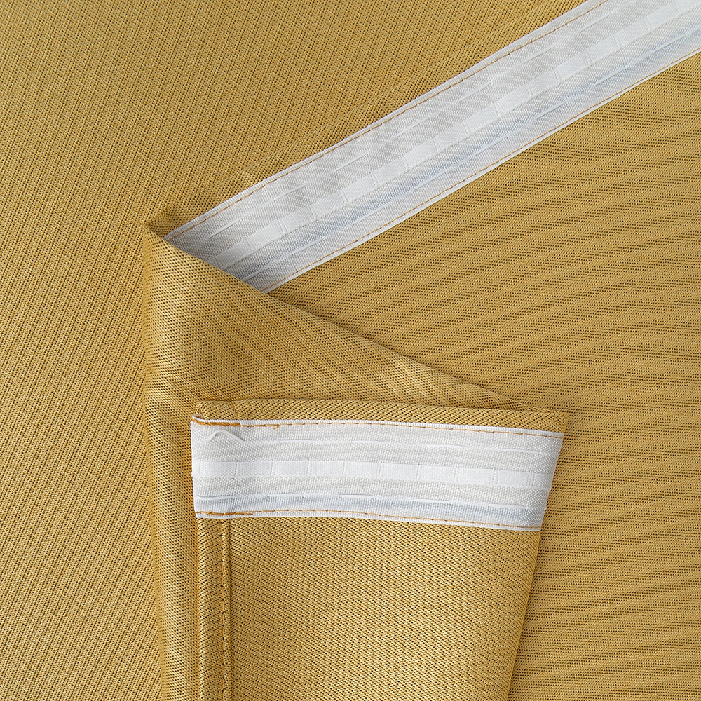 Штора Блэкаут 80% Эко Твид 200х270 см горчичная