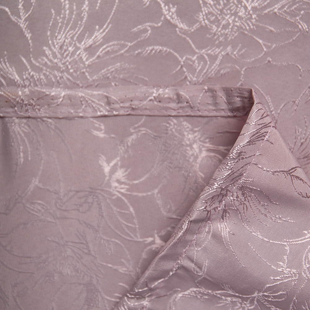 Штора Жаккард Цветы 200х270 см розовая