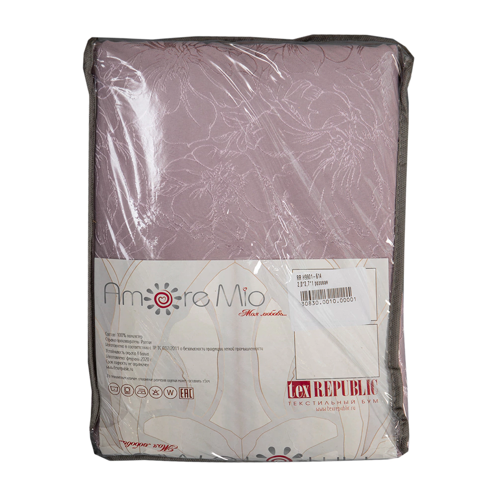 Штора Жаккард Цветы 200х270 см розовая