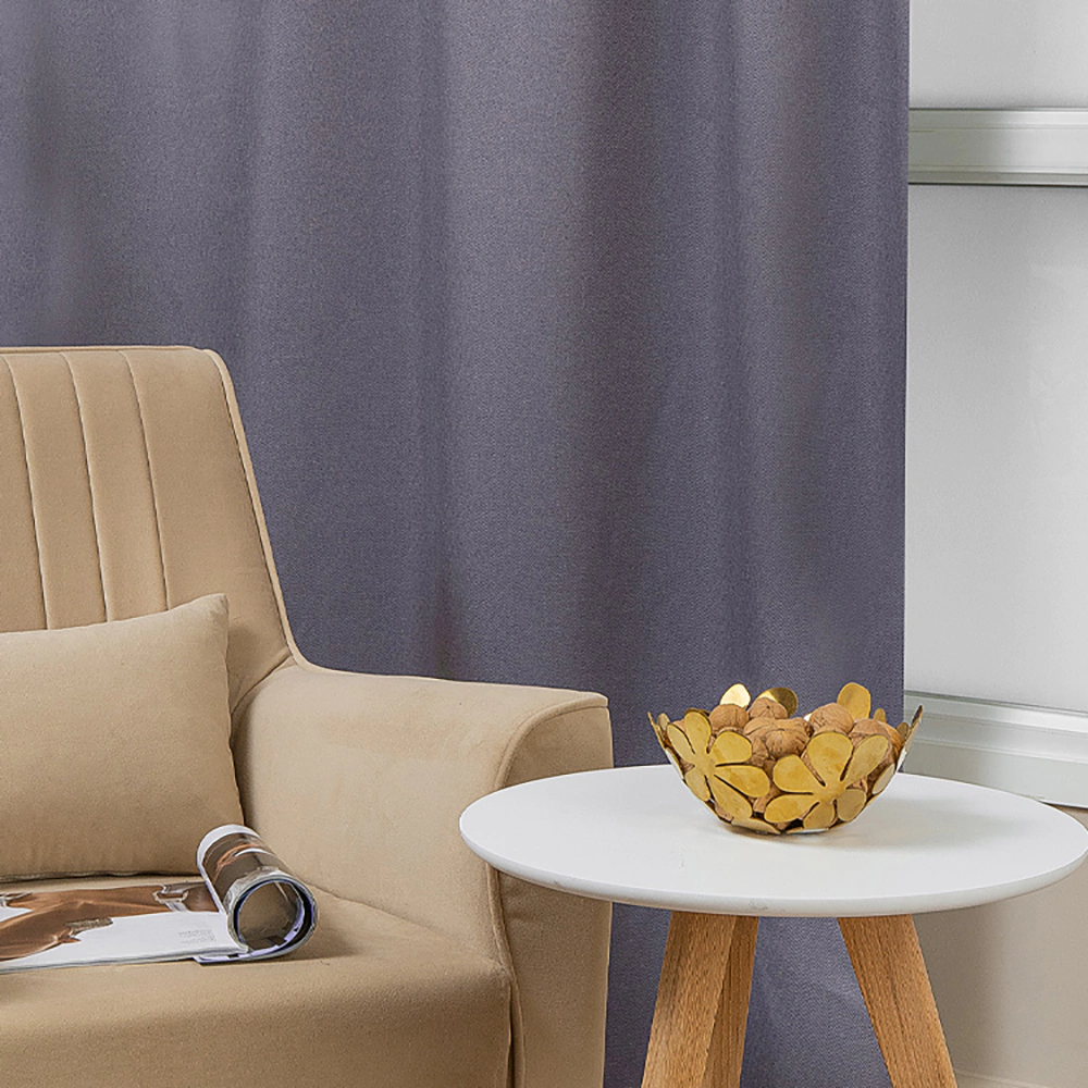 Штора Блэкаут 80% Эко лен 160х260 см лаванда