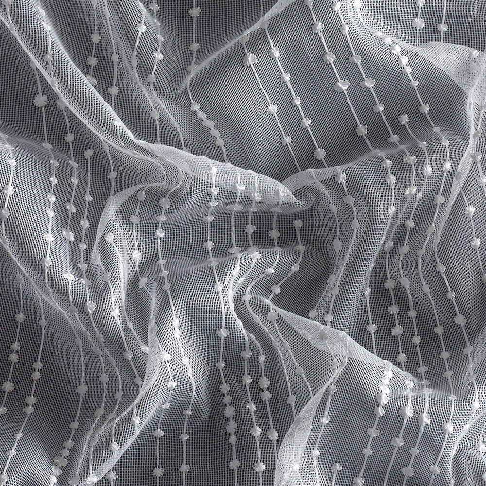 Тюль Точки 300х280 см белый