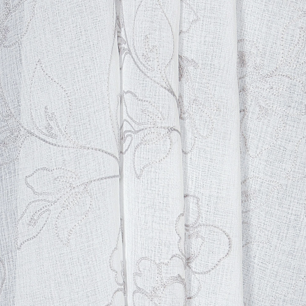 Тюль Лен Пионы 300х270 см белый