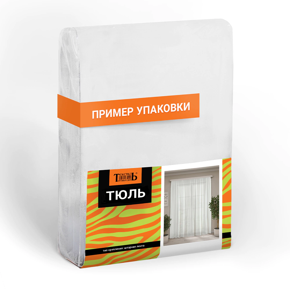 Тюль Лен Пионы 300х270 см белый