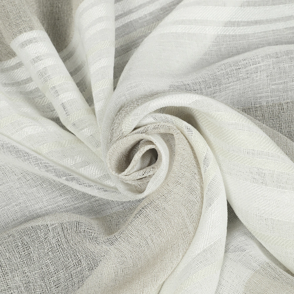 Тюль Лен Песок 300х270 см бежевый