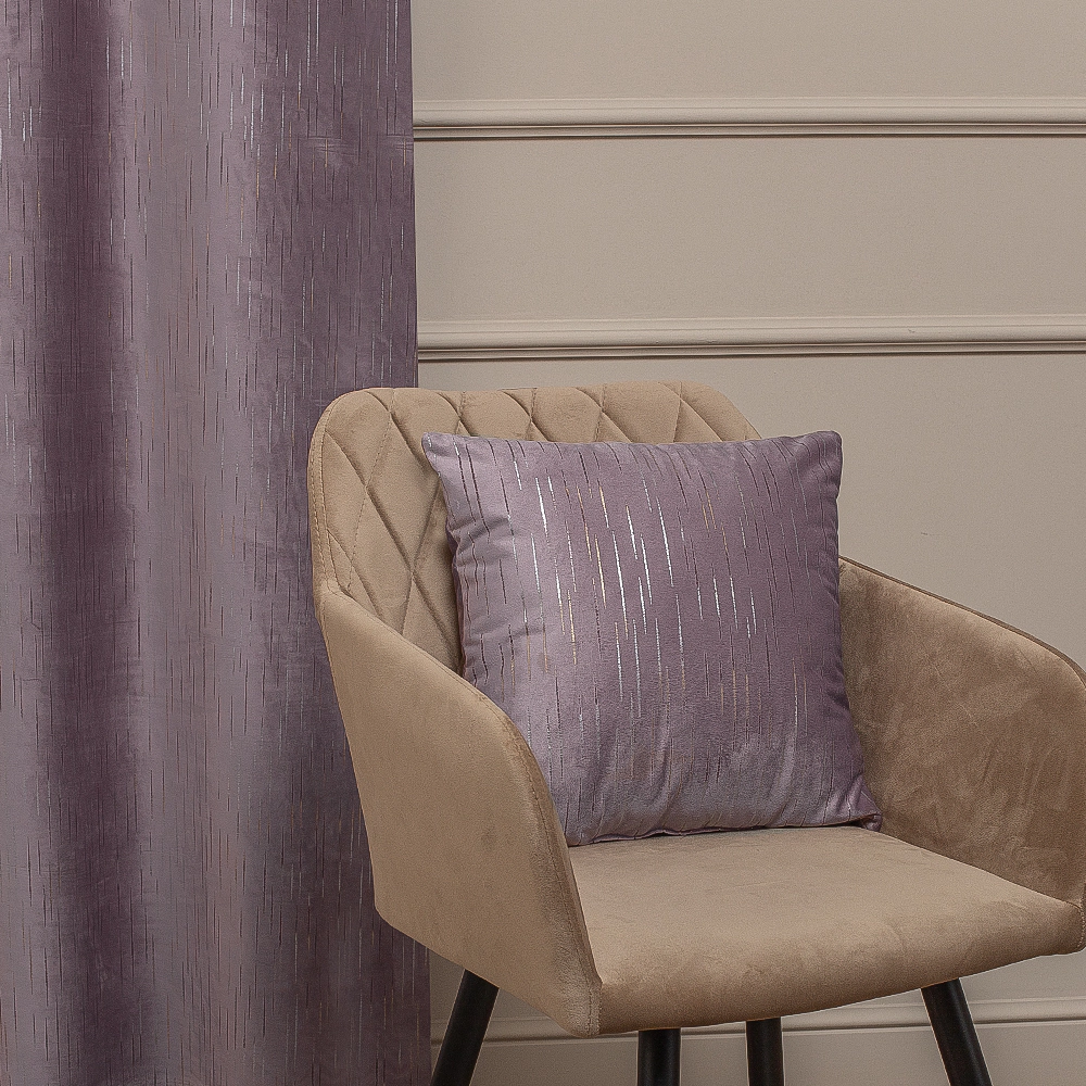 Подушка декоративная Бархат Линии 40х40 см розовая