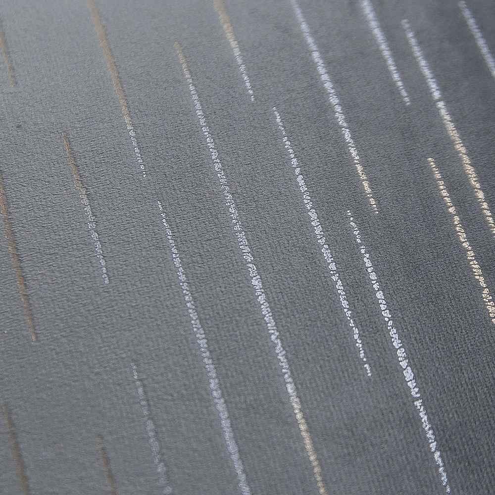 Подушка декоративная Бархат Линии 40х40 см серая