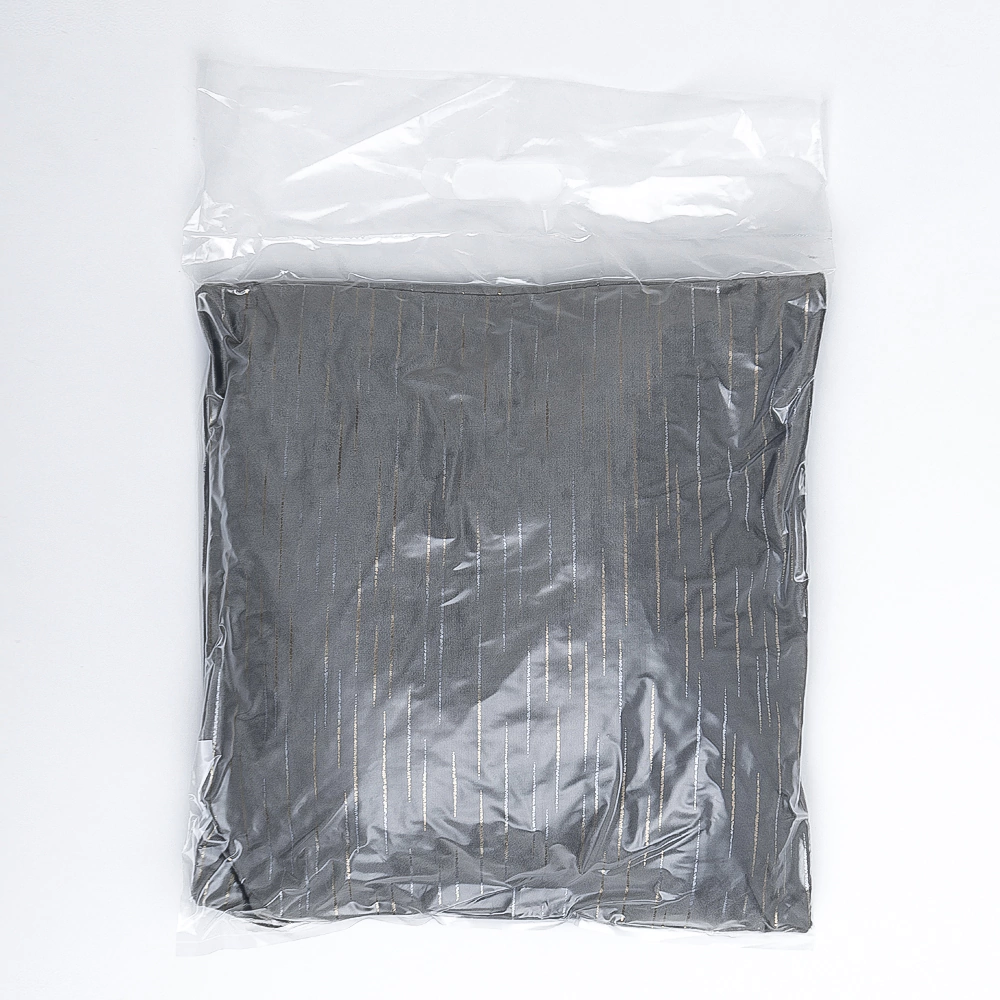 Подушка декоративная Бархат Линии 40х40 см серая