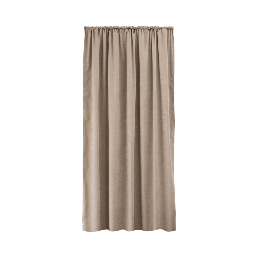 Штора Замша 160х260 см светло-коричневая