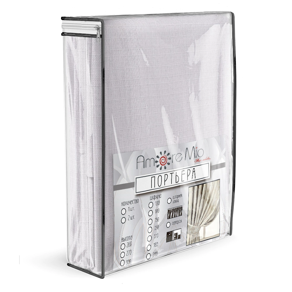 Штора Лен 160х260 см бежевая