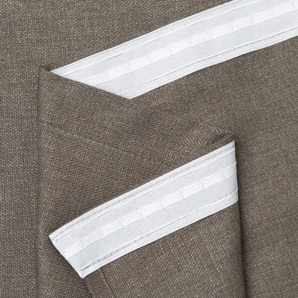 Штора Лен 200х270 см коричневая