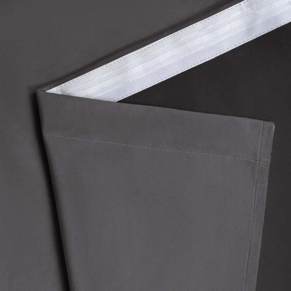 Штора Бархат Блэкаут 100% 200х270 темно-серая