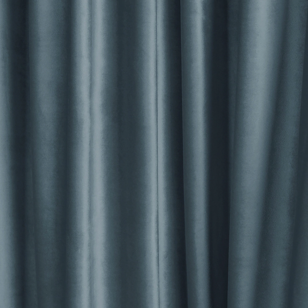 Штора Бархат 140х240 см серо-синяя